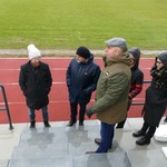 Odbiór prac na stadionie miejskim w Łosicach