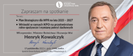 Plakat informacyjny. Spotkanie H. Kowalczyk - Łosice 17.10.png