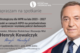 Plakat informacyjny. Spotkanie H. Kowalczyk - Łosice 17.10.png